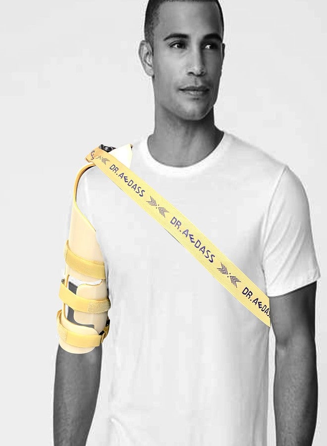 IGR دعامة عظم العضد IGR مع الكتف | دعامة كسور ثنائية الصمام | جبيرة من الألياف البلاستيكية | علاج كسور عظم العضد البعيدة أو المتوسطة | تثبيت الكتف | مقاس كبير جدًا (بيج) - Image 1