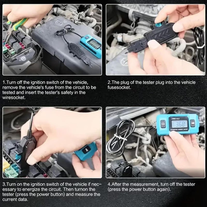 Automotive Electrical Tester | Precise Voltage Detection, Portable ABS Housing, Industrial Grade | Current Monitoring, Stable Power Management, Easy Use | Commercial Vehicle Engine Outdoor Electricity - Image 5