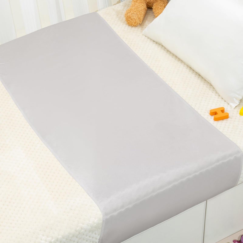 PROMEED Baby Silk Bassinet Sleeve 23 Momme Pure Silk Cot Semi Sheet Adjustable for All Standard BassinetCradleCotCrib Mattress Light Grey