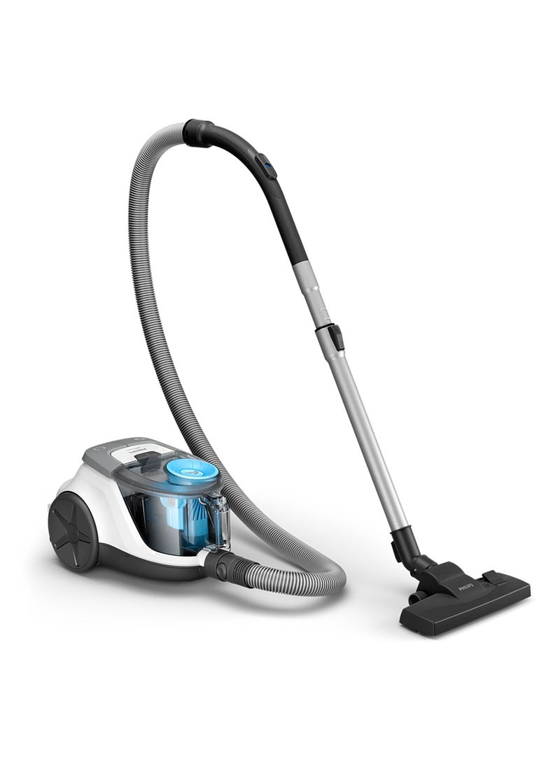 Philips Bagless Vacuum Cleaner 2000 Series - 1800W, 360W Suction Power, Super Clean Air Filter, PowerCyclone 4, Multi-purpose nozzle, Arctic White & Sky Blue - XB2023/61 1.3 L 1800 W XB2023/61 Arctic White - Image 1