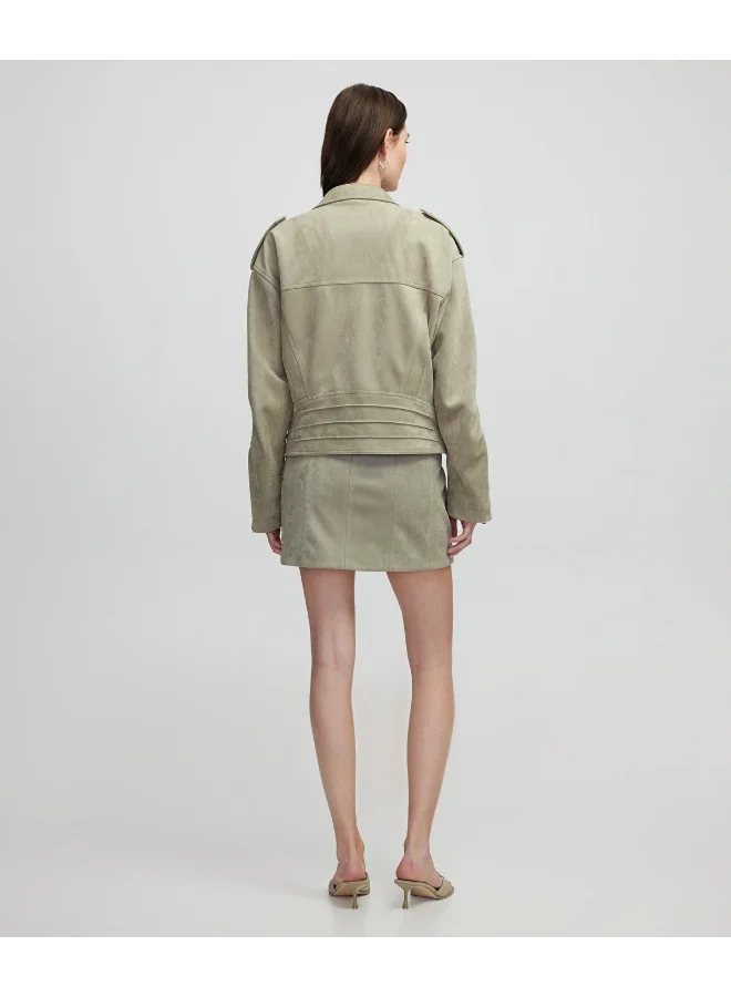 Ipekyol Faux Suede Biker Jacket