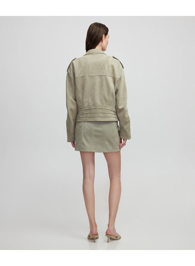 Ipekyol Faux Suede Biker Jacket  - Image 4