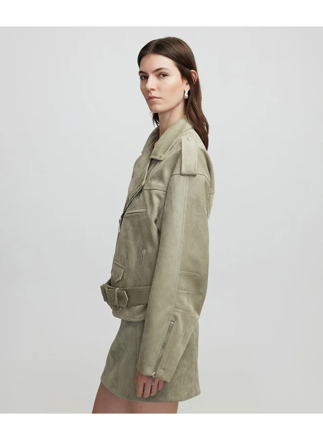 Ipekyol Faux Suede Biker Jacket