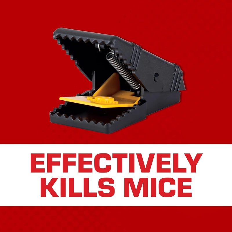 TOMCAT Mouse Snap Trap, Effectively Kills Mice for Clean, No-Touch Disposal, 4 Traps (Pack of 2) - Image 3