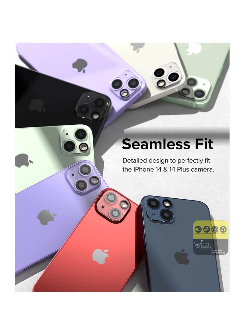 Wtech Premium Camera Lens Protector Shield For Apple iPhone 15 Plus 2023 Clear/Black  - Image 2