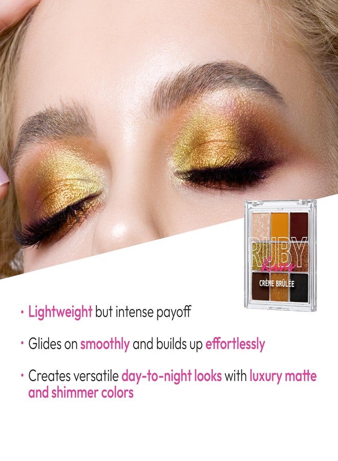 Ruby Kisses Eyeshadow Palette Highly Pigmented Eye Makeup 9 Shades Matte Shimmer Metallic Eyeshadow Palette (Creme Brulee) - Image 3