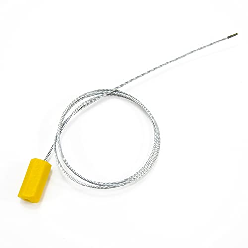 Leadseals 24" Steel Wire Cable Seals Tamper Resistant Security Tags Numbered Garden Marking Label Lock Strip Self-Locking Padlock Length 60 cm (Pack of 100pcs) (Yellow) - Image 2