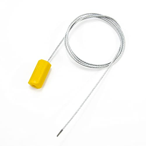Leadseals 24" Steel Wire Cable Seals Tamper Resistant Security Tags Numbered Garden Marking Label Lock Strip Self-Locking Padlock Length 60 cm (Pack of 100pcs) (Yellow) - Image 4