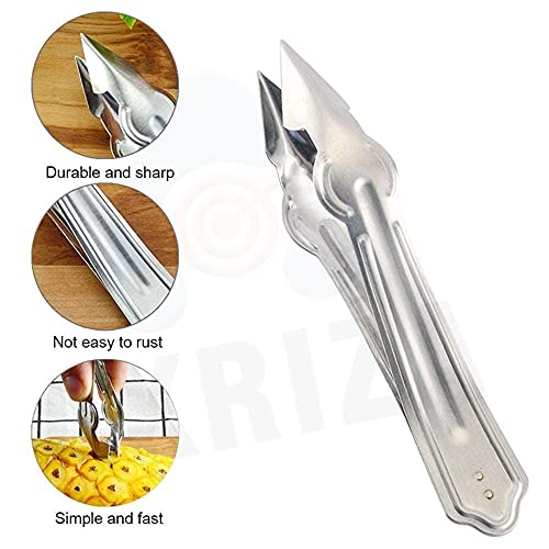 AKRIZA Stainless Steel Pineapple Eye Remover Peeler Portable Cutter Corer Clip Fruit Slicer Kitchen Tool - Image 3