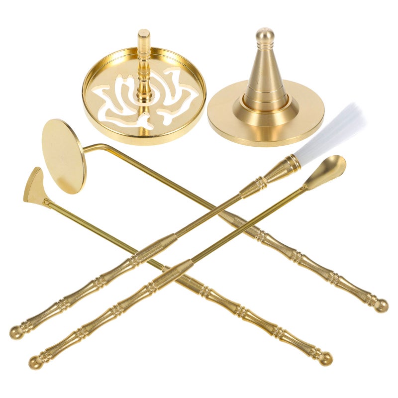 1 Set Powder Incense Burner Kit Brass Incense Making Kit Incense Seal Mold Incense Cone Tower Mold - Image 1