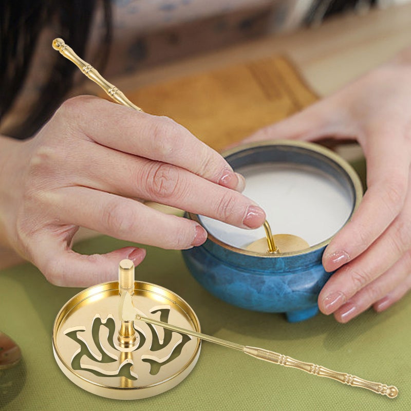 1 Set Powder Incense Burner Kit Brass Incense Making Kit Incense Seal Mold Incense Cone Tower Mold - Image 4