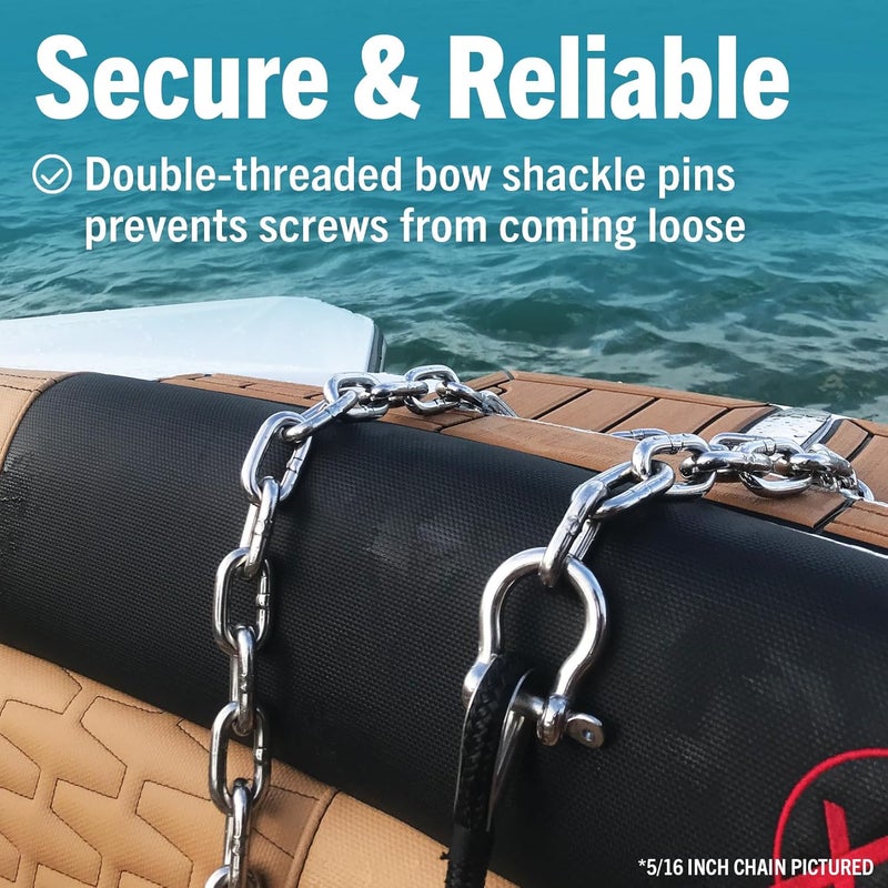 Better Boat Galvanized Anchor Chain with Bow Shackles - 4 FT x 3/16 Inch - Image 5