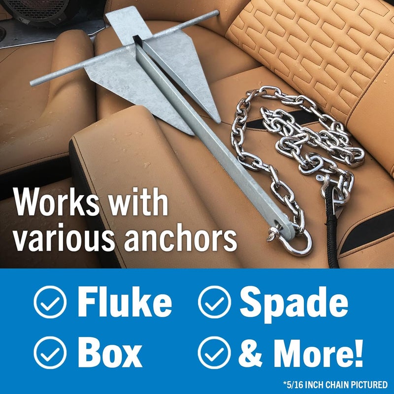 Better Boat Galvanized Anchor Chain with Bow Shackles - 4 FT x 3/16 Inch - Image 3