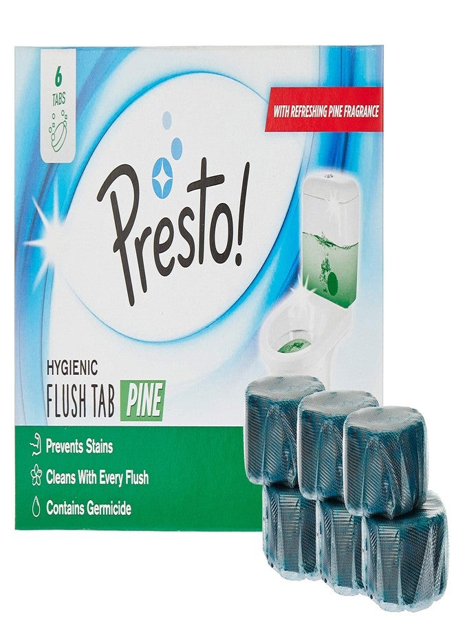 Presto! علامة أمازون التجارية - أقراص بريستو الصحية للتنظيف، برائحة الصنوبر - 50 غرام (عبوة من 6 أقراص) - Image 2