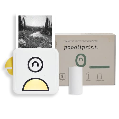 Poooliprint L1 Inkless Pocket Printer - Mini Phone Bluetooth Portable Poooli Thermal Printer for iOS + Android Print Sticky Photos, Labels, Notes, Lists for Journal, Blue - Image 1