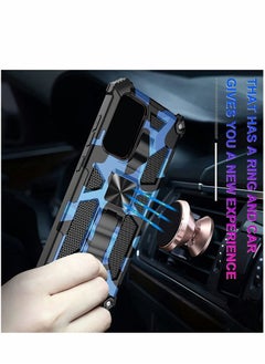 Y&D Case for Samsung A13 5G/4G Heavy Duty Shockproof Protection Military Grade Camouflage Built-in Magnetic Kickstand Stand Cover Galaxy Dark Blue  - Image 3