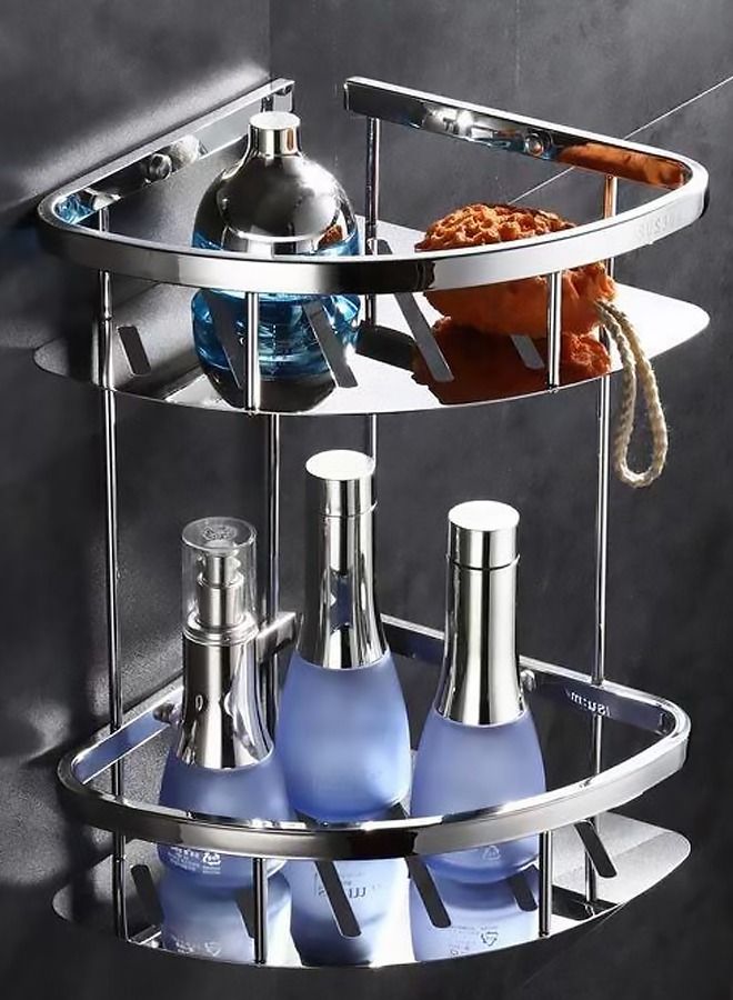 إيه جي دي رف زاوية للحمام مكون من طابقين/ فضي - Image 2