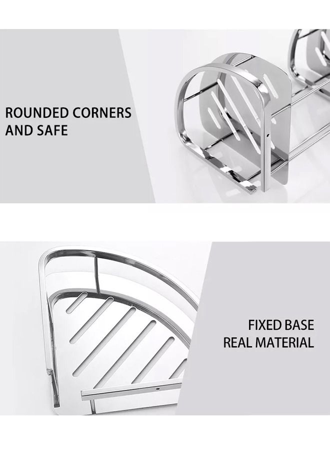 إيه جي دي رف زاوية للحمام مكون من طابقين/ فضي - Image 5