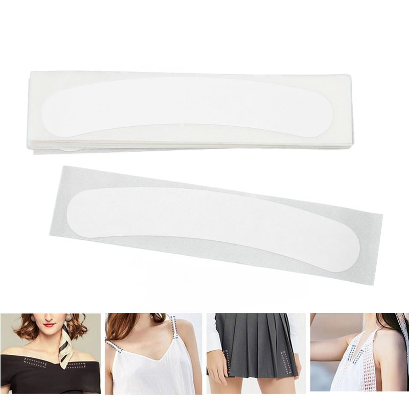 50pcs Clothes Safe Tape Self Adhesive Sweat Proof Double Sided Tape for Collar Transparent - Image 2