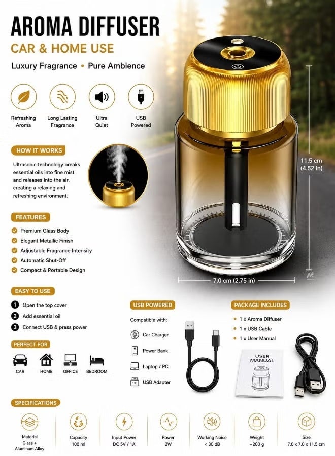 ELTRAZONE 500ml Large Clear Glass Aromatherapy Diffuser for Home & Hotel - Image 4