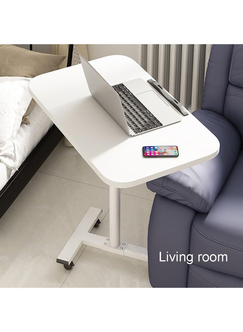 XiuWoo Multifunctional 360° Rotating Home Bedroom Bedside Movable Writing Desk, Height Adjustable Foldable and Liftable Side Table, Universal Wheel Small Side Table Laptop Table, Coffee Table, Suitable for Sofa Living Room Bedroom 55*32*89cm  - Image 4