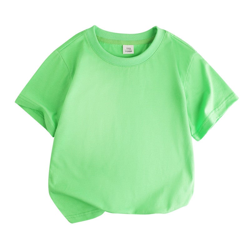 2024 Spring Summer Children'S Short-Sleeved T-Shirt Cotton Half-Sleeved Girls' T-Shirt Boys Short-Sleeved Children'S Wear Japanese Base Short-Sleeved - Image 5