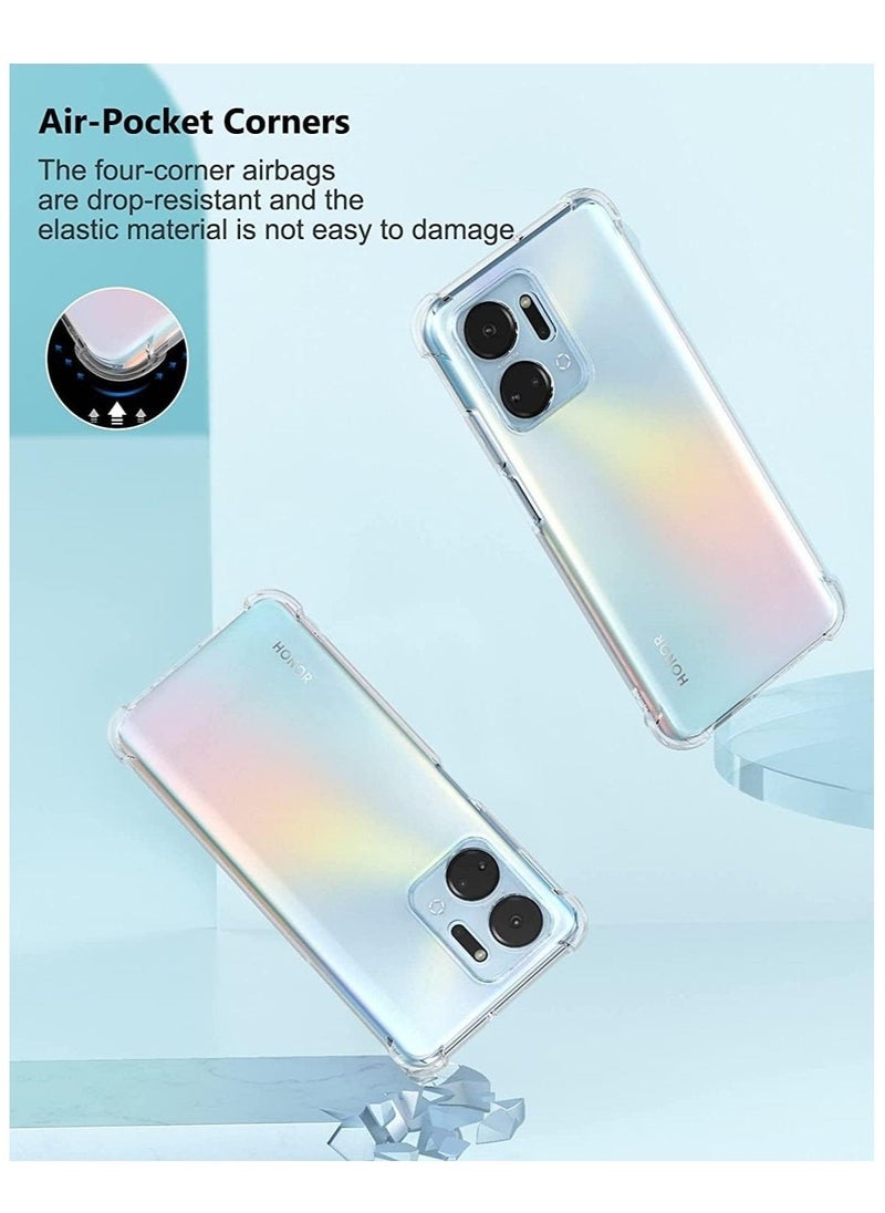 Raxoom Honor X7a Clear Case Cover Shockproof flexible Silicone Bumper Cover Transparent Anti scratch TPU Full Camera Protection - Image 3