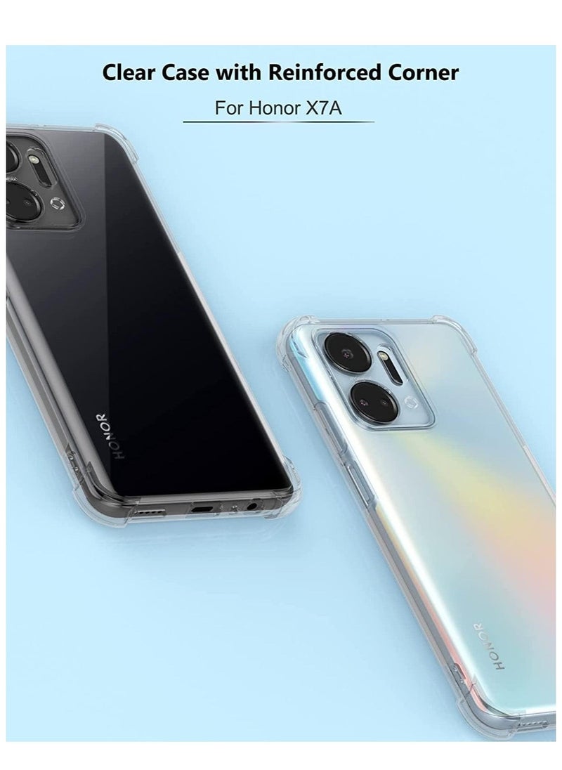 Raxoom Honor X7a Clear Case Cover Shockproof flexible Silicone Bumper Cover Transparent Anti scratch TPU Full Camera Protection - Image 2
