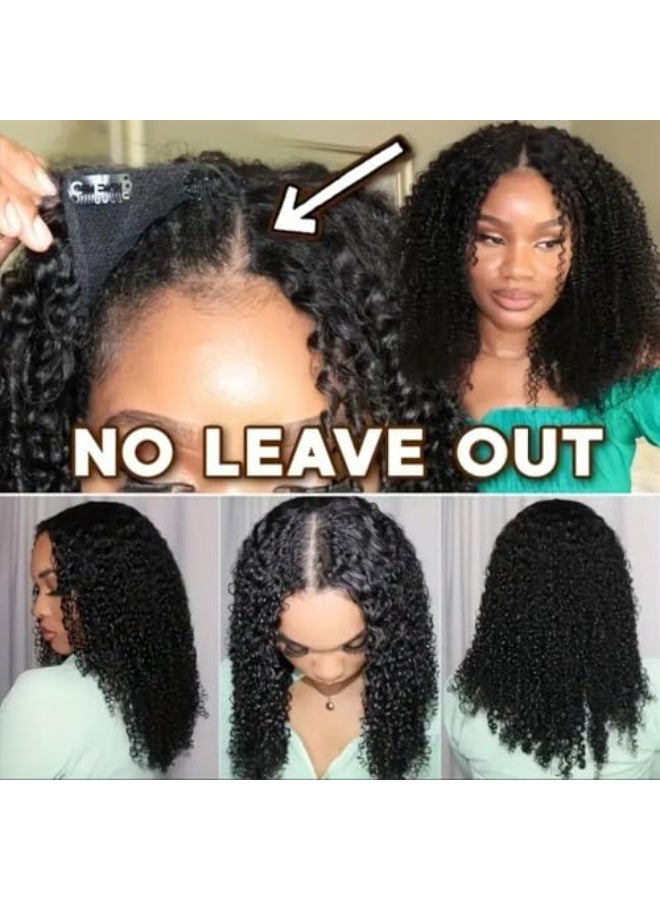 PRIMELACE Water Wave V Part Wig Human Hair 22 inch Upgrade U Part Human Hair Wig Curly 180 Density No Leave Out V Part Curly Wig U Shaped Wig for Black Women - Image 3