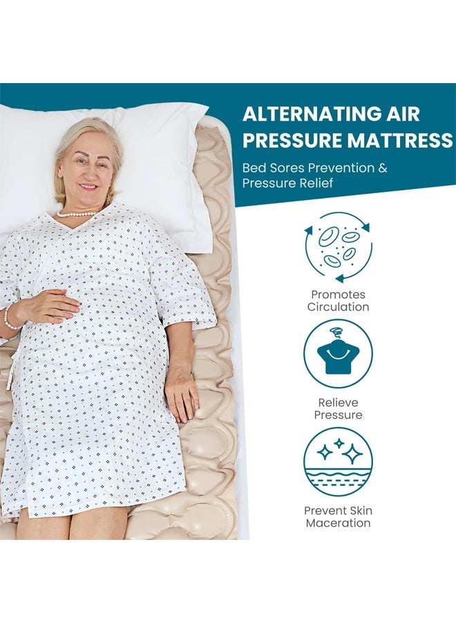 Premium Alternating Air Pressure Mattress Pad,Air mattress for Medical or Standard Bed Sore and Ulcer Relief,Includes Ultra Quiet Pump,Sturdy and Durable,Topper Fits Size Hospital - Image 3