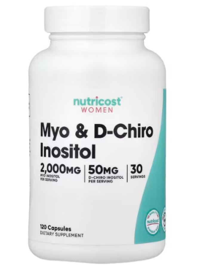 Nutricost, Women، Myo & D-Chiro Inositol، 120 كبسولة