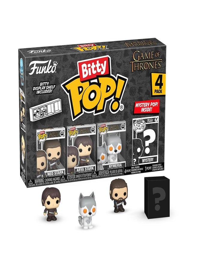 Funko Pop Bitty: Game of Thrones - Ned Stark, Arya Stark, Nymeria, & Mystery Chase Figure - (Styles May Vary) and A Surprise Mystery Mini Figure - 0.9 Inch (2.2 Cm) Collectable - Gift Idea - Image 1
