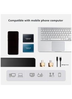 VRCOW 2TB Portable External Hard Drive, Mini SSD Hard Drives,Solid State External Drives,Computer Backup Drive,USB 3.1 to Type-C Support Data Storage Transfer for Windows XP PC Laptop and Mac(Black)  - Image 2