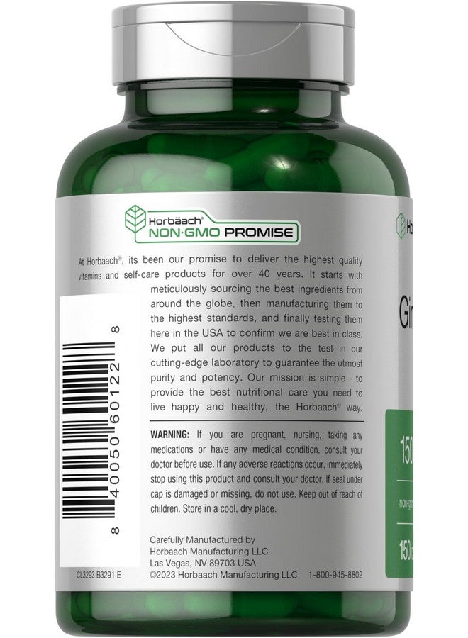 Horbäach Ginger Root Capsules 1500 mg | 150 Pills | Non-GMO, Gluten Free | Ginger Root Extract - Image 3