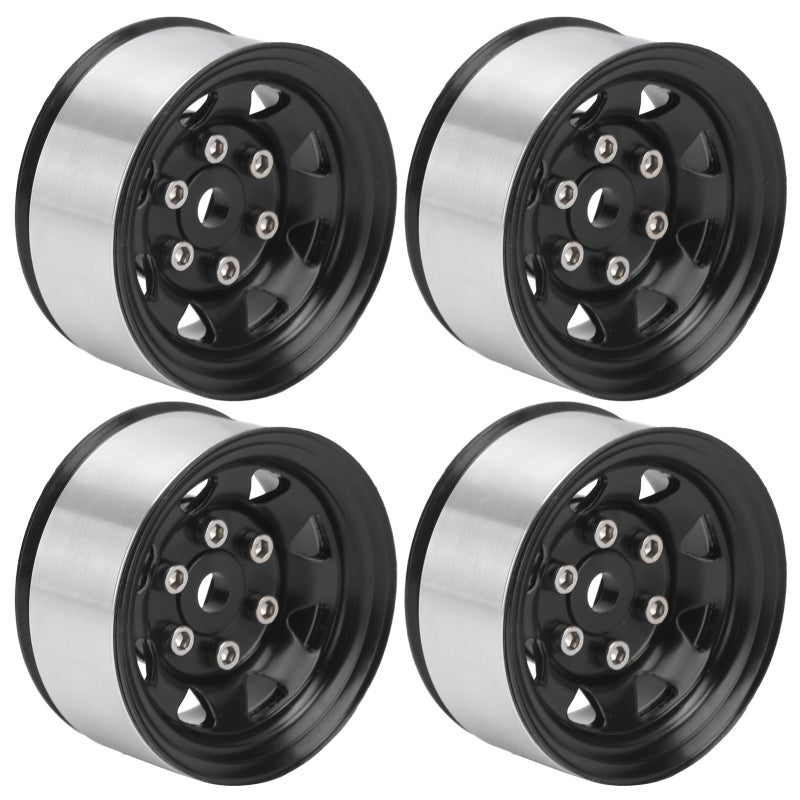 1.55 Inch RC Wheel Hubs: High-Quality Zinc Alloy, Enhanced Stability & Terrain Passing - Simulation Upgrade RC Crawler Wheels for Off-Road RC Cars - Image 2