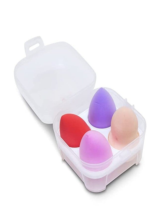 GOLD MAX Professional Makeup Sponge, Foundation Blending Beauty Sponge, Beauty Blender Puff Sponge for Powder, Cream, Multi-colored Makeup Sponge (4 Different Shape Blender) - Image 1