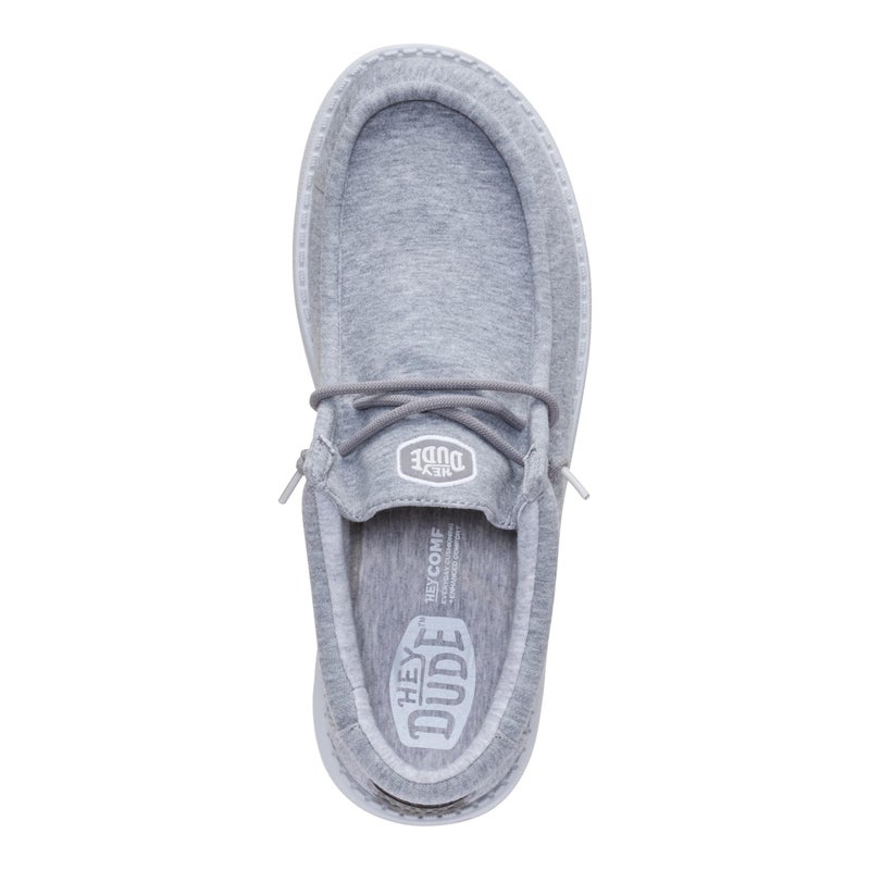 HEYDUDE Menâ€™s Wally Stretch Jersey Grey Size 13 | Slip-On Loafers, Lightweight Casual Shoes, Comfortable Walking Sneakers - Image 4