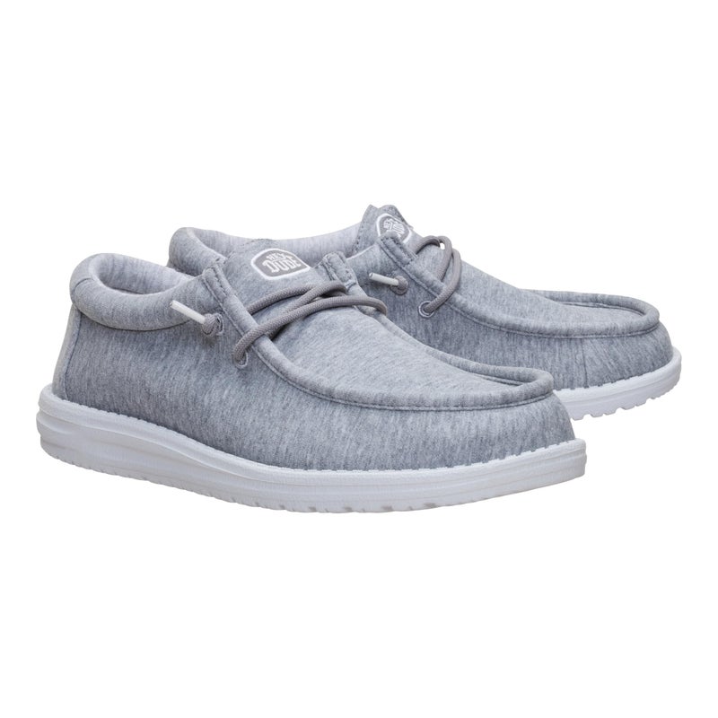 HEYDUDE Menâ€™s Wally Stretch Jersey Grey Size 13 | Slip-On Loafers, Lightweight Casual Shoes, Comfortable Walking Sneakers - Image 3