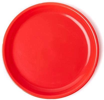 AWICKTIK Plastic Dinner Set, Microwave Safe Food Grade Unbreakable Dinner Set, 12 pcs Dinner Set for Family of 6, Round Shape (Red) - Image 2
