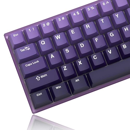 dagaladoo Womier PBT keycaps,Gradient Purple Custom keycaps 60 75 100 Percent 132keys Cherry Profile Key caps Set for 100% 75% 65% 60% TKL US Layout Mechanical Keyboard（Not a Keyboard.） - Image 1
