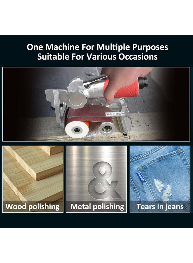 Air Belt Sander Pneumatic Roller Belt Sander Professional Belt Sander Sanding Pneumatic Tool  - Image 4