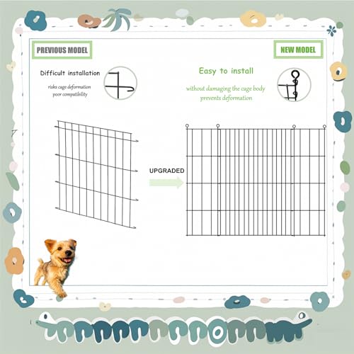 MENGSTER Dog Crate Divider Panel - 2 Pack Black Metal, Compatible with 42"-48" & Other Crate Sizes, 28" H x Adjustable Width 19.96"-36.61"(Dog Crate NOT Included) - Image 4