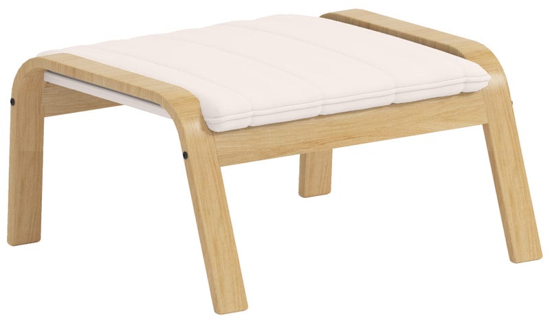 HomeTown Market The Duable Poang Chair Cover Replacement is Custom Made Compatible for IKEA Poang Armchair Slipcover Only Ottoman Polyester Beige