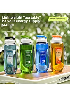 Generic Space Cup Creative Outdoor Student Sports Kettle Large Capacity Portable Pp Plastic High Temperature Resistant Water Cup Gift Wholesale-Color:1042-orange-560ml-Capacity:Space Cup  - Image 2