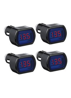 Y&D Car Voltmeter DC 12V 24V with LED Digital Display Panel, Mini Vehicle Voltage Gauge Monitor for Auto Motorcycle Truck, 4 Pcs  - Image 1