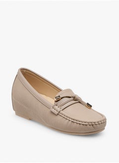 Flora Bella By Shoexpress Textured Slip-On Loafers  - Image 2