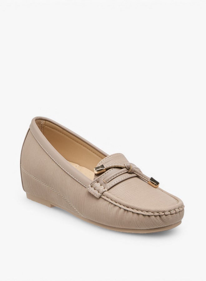 Flora Bella By Shoexpress Textured Slip-On Loafers - Image 2
