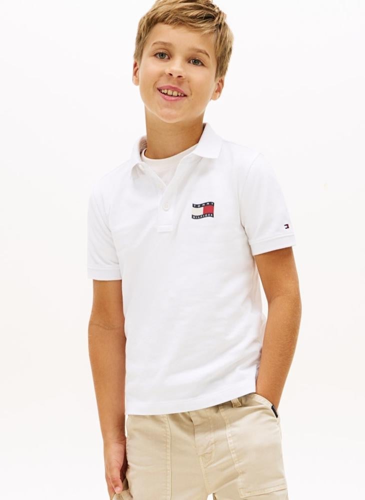 TOMMY HILFIGER Regular Fit Wavy Flag Polo Shirt - Image 1