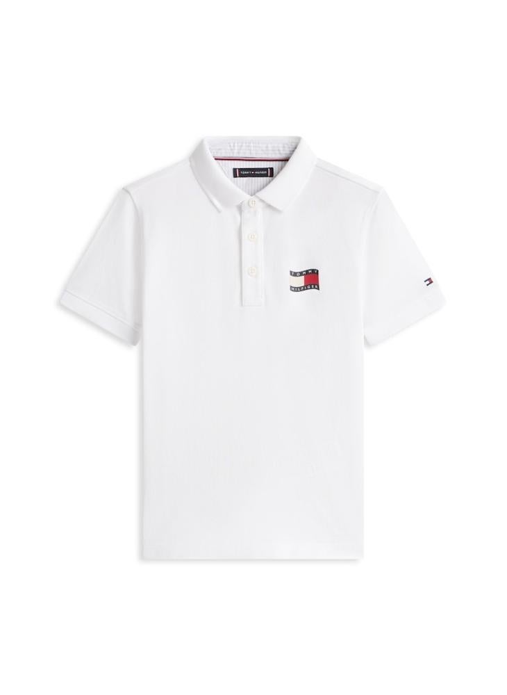 TOMMY HILFIGER Regular Fit Wavy Flag Polo Shirt - Image 5