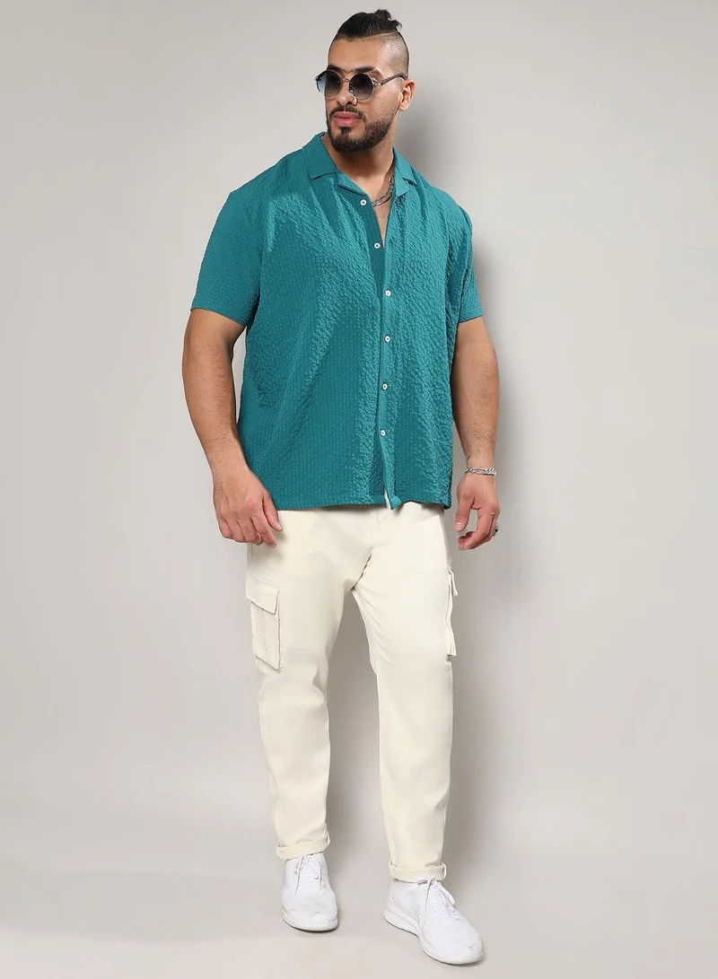 Instafab Plus  Creased Shirt for Men | Best Price UAE
